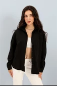 Gömlek Cepli Arkası Zincir Detaylı - Siyah thumbnail 1