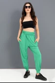 Yüksek Bel Cepli Jogger Pantolon - Yeşil thumbnail 1