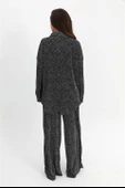 Takım Piliseli Örme Puantiye Desenli - Siyah thumbnail 5