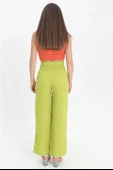 Pantolon Önden Bağlamalı Keten - Açık Yeşil thumbnail 5
