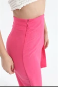 Pantolon Önden Bağlamalı Keten - Fuşya thumbnail 5
