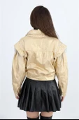 Ceket Omuzları Zincir Detaylı Kısa Simli - Gold thumbnail 7