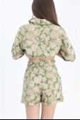 Şort Baskılı Duble Katlamalı Lastikli - Yeşil thumbnail 4