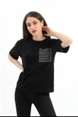 Zımba Detaylı Cepli T- shirt - Siyah thumbnail 1