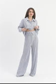 Düğme Detaylı Örme Pilise Takım - Gri thumbnail 6
