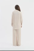 Düğme Detaylı Örme Pilise Takım - Bej thumbnail 6