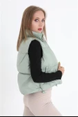 Yelek Önü Fermuarlı Paraşüt Kumaş - Mint Yeşili thumbnail 6