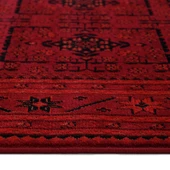 Afgan Türkmen Otantik Desenli Dokuma Bordo Oturma Odası Salon Mutfak Halısı 5969A_ZS72 - 3