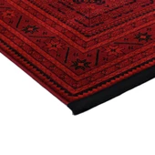 Afgan Türkmen Otantik Desenli Dokuma Bordo Oturma Odası Salon Mutfak Halısı 5969A_ZS72 - 5