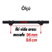 Burç 96 mm Mat Siyah Metal Kulp Mobilya Çekmece Mutfak Kapak Dolap Kulpları Dolabı Kulbu Kulpu - 6