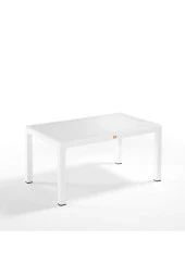 Almina Rattan Masa Takımı 90x150 Camlı Masa 4 Kişilik Bambu Sandalye Seti Bahçe Balkon Teras Takımı - 2