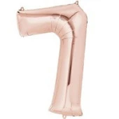 7 Rakam Rose Gold Folyo Balon 72 cm - 1
