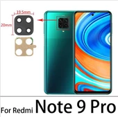 Tkgz Xiaomi Redmi NOTE 9 PRO Arka Kamera Camı Lens Yapışkanlı - 1