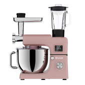 Yasomi 1511bml 7 litre Led Ekranlı Kıyma Çekme Aparatlı Blender Stand Mikser Mutfak Şefi (Pembe) - 1