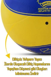 Voleybol Topu Pompalı Dahil Set Kauçuk Beta Dikişsiz Yekpare Üretim Mavi - 4
