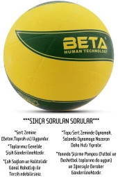 Voleybol Topu Pompalı Dahil Set Kauçuk Beta Dikişsiz Yekpare Üretim Yeşil - 2