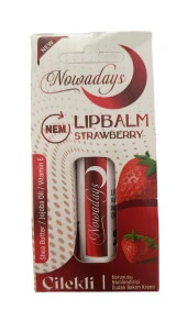 Nowaday's Lipbalm Koruyucu Nemlendirici Dudak Bakım Kremi Çilek Aromalı 8684364767322 - 1
