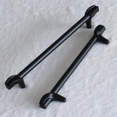Prade 224 mm Mat Siyah Metal Kulp Mobilya Çekmece Mutfak Dolap Kapak Kulpları Dolabı Kulbu Kulpu - 2