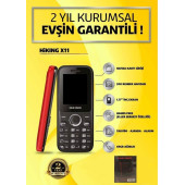 hıkıng x11 tuşlu telefon renk-siyah - 1