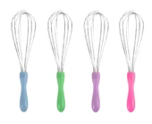 MyBru Paslanmaz Çelik Pembe Plastik Saplı El Çırpıcısı (Blender) Orta Boy - 3
