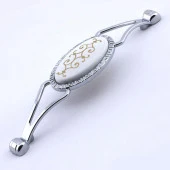 Mobilya Kulp Mutfak Dolabı Çekmece Dolap Kulpları Kapak Kulpu Kulbu Krom Renk 128 mm Metal thumbnail 2