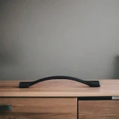 Mobilya Kulp Mutfak Dolabı Çekmece Dolap Kulpları Kapak Kulpu Kulbu Siyah Renk 160 mm Metal thumbnail 2