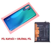 Tkgz Huawei Uyumlu P30 PRO Arka Kapak Batarya Pil Kapağı + PİL (CAM) MAVİ thumbnail 1