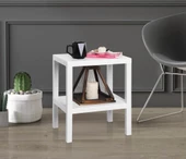Mithra Life 2 Katlı Plastik Beyaz Banyo Mutfak Rafı MIT1054 - 1