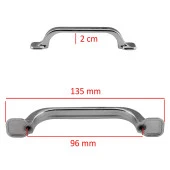 Mobilya Mutfak Dolabı Çekmece Dolap Kapak Kulpu Kulbu 96 mm Krom Metal Kulp thumbnail 2