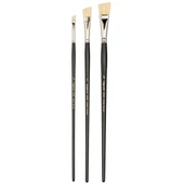 Bigpoint 258A Serisi Doğal Beyaz Kıl Yan Kesik Fırça No: 1/2 thumbnail 1