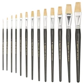 Bigpoint 358F Serisi Beyaz Doğal Kıl Düz Kesik Fırça No: 24 thumbnail 1