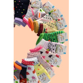 Kız - Erkek Çorap Tenis Model Pamuklu Terletmez (4 ÇİFT) Öğrenci Okul Çocuk Çorabı - 3