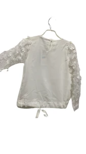 uğurböceğiçocuk Kol Çiçek Detay Baskılı Kız Çocuk Gömlek 1484 - 2