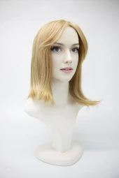 Kısa Boy Düz Fiber Sentetik Peruk - Bal Köpüğü Röfleli - 2