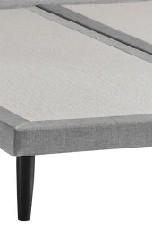 Niron Slim Baza ve Başlık Takımı - 90x190 Tek Kişilik Kumaş Kaplı Metal Karyola ve Başlık Seti - 3