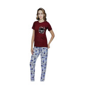 Kısa Kollu Kadın Pijama Takımı - 1