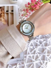 FERRO Silver Hasır Kordonlu Renk Atmaz 30 Metre Suya Dayanıklı Özel Tasarım Kadın KolSaati 21205 thumbnail 2