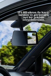 Qpen DV4 Kameralı Kayıt Özellikli Akıllı Dikiz Aynası thumbnail 3