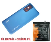 Tkgz Xiaomi Redmi NOTE 11 Arka Pil Batarya Kapağı + PİL MAVİ - 1
