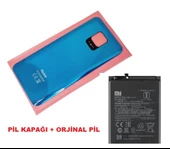 Tkgz Xiaomi Redmi NOTE 9 PRO Arka Kapak Batarya Kapağı + PİL (CAM) MAVİ - 1