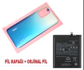 Tkgz Xiaomi Redmi NOTE 10 (4G) Arka Pil Batarya Kapağı + PİL MAVİ thumbnail 1