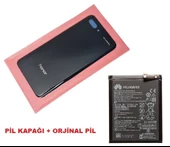 Tkgz Honor 10 Arka Pil Batarya Kapağı + PİL (CAM) SİYAH thumbnail 1