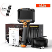 Endüstriyel Endoskop 5 Metre Yılan Kamera 4.3 Inç IPS Ekran IP67 Su Geçirmez Kamera HD1080P 8mm Lens - 1