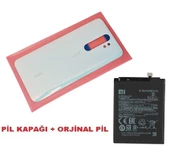 Xiaomi Redmi NOTE 8 PRO Arka Pil Batarya Kapağı + PİL (CAM) BEYAZ thumbnail 1