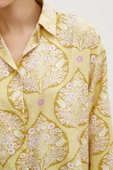 Çini Desenli Modal Gömlek Sarı thumbnail 4