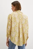 Çini Desenli Modal Gömlek Sarı thumbnail 2