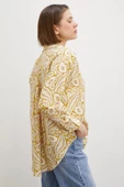 Şal Desen Modal Gömlek Sarı thumbnail 5
