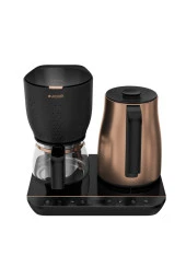 cm 9058 B Gurme Otomatik Cam Demlikli Çelik Bakır Modern Çay Makinesi - 2