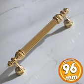Şah 96 mm Gold Altın Kulp Metal Mobilya Dolap Çekmece Kapak Mutfak Kulpları Kulbu Dolabı Kulpu - 1