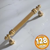 Şah 128 mm Gold Altın Kulp Metal Mobilya Çekmece Dolap Kapak Mutfak Kulbu Kulpları Dolabı Kulpu - 1